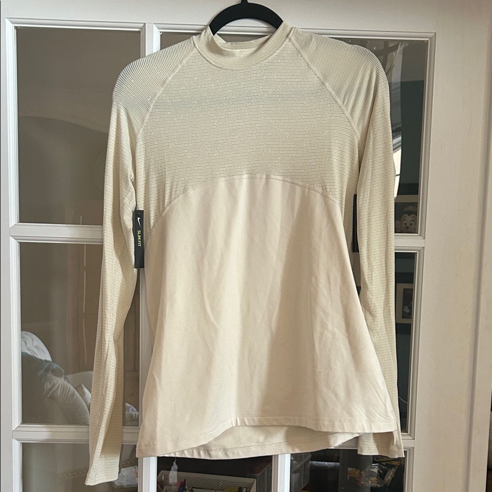 Nike Cream Dri-FIT Long Sleeve Top